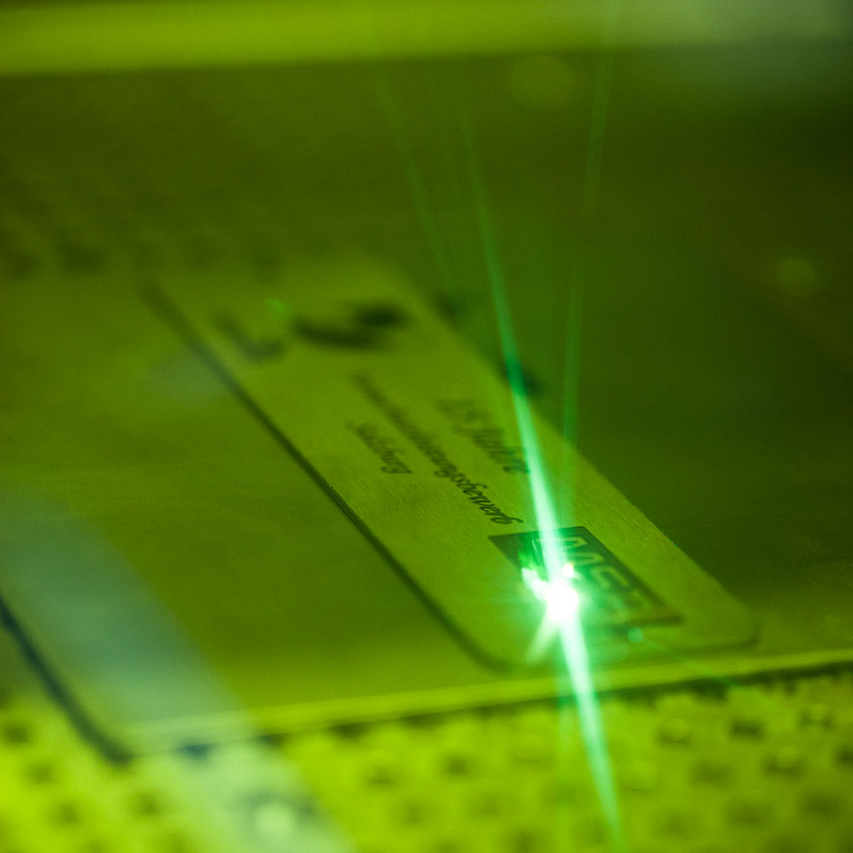Lasergravur im Faserlaser