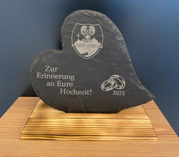 Schieferaufsteller Herzform
